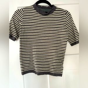 Adorable VICI sweater crew top. With distressed neckline, arm and hem. -Small